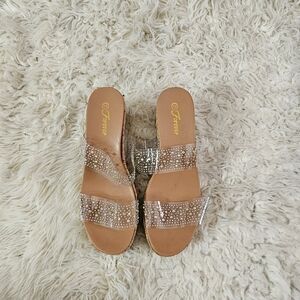 Clear Studded Sandals